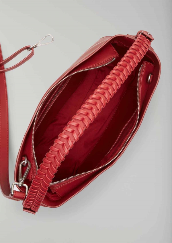 Marc-O'Polo 117 Schultertasche Hobo Bag cherry rot vegan