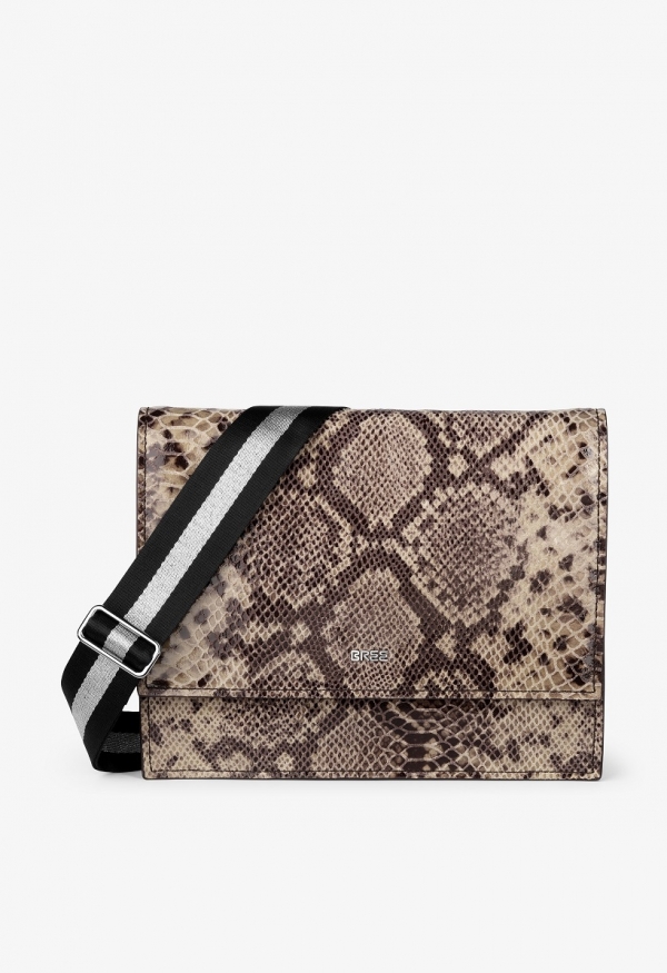 BREE Kisii 1 Umhängetasche Cross Shoulder Leder M taupe-brown snake 385848001_4038671018150_4038671018150_1