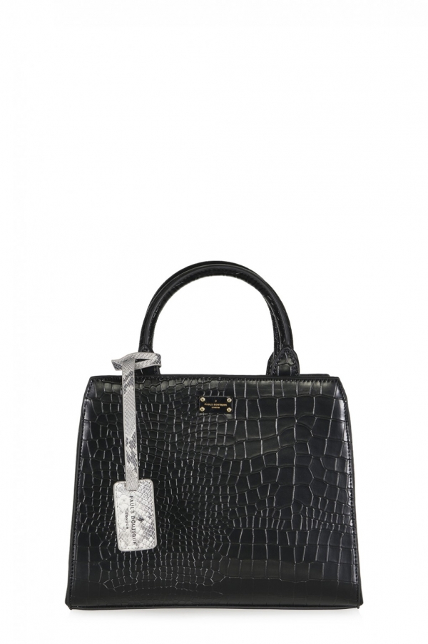 Pauls Boutique Schultertasche Logan Black Lederimitat schwarz Kunstleder PBN126489_front