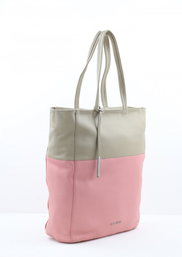 Marc O'Polo Shopper RUMI, aus Leder Rosa Beige mit 2 Henkel_2_Front-Seite
