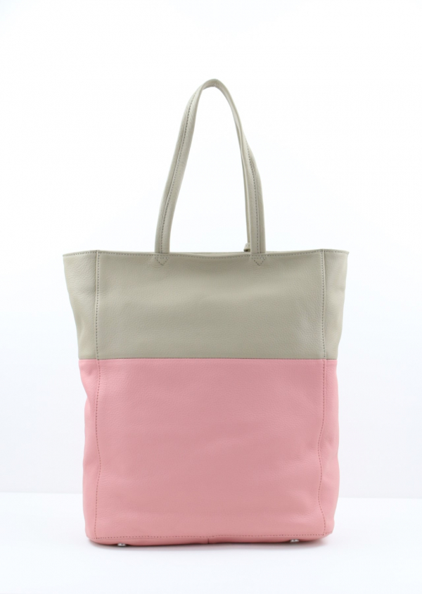 Marc O'Polo Shopper RUMI, aus Leder Rosa Beige mit 2 Henkel_4_Hinten