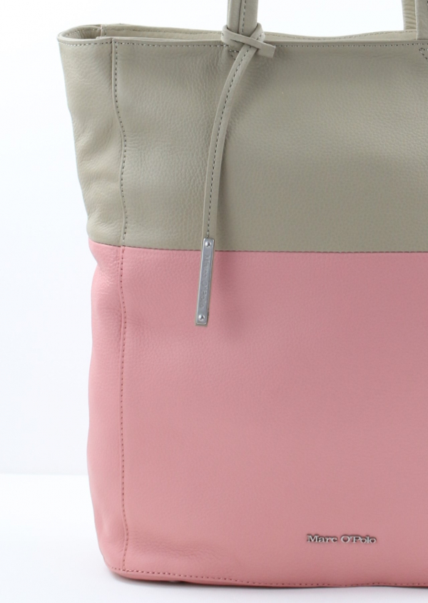 Marc O'Polo Shopper RUMI, aus Leder Rosa Beige mit 2 Henkel_9_Details