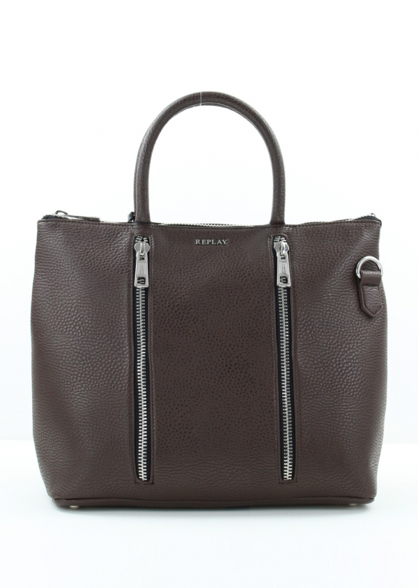 REPLAY Shopper FW3683 mit zwei Henkel Kunstleder braun_1